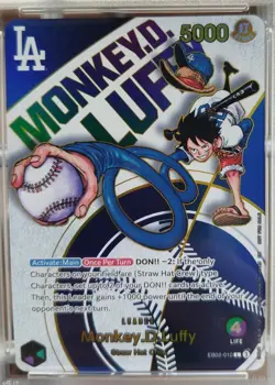 2025 ONE PIECE PROMO DODGERS X ONE PIECE NIGHT #010 MONKEY D. LUFFY - Image 1