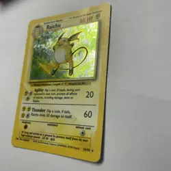 Pokemon TCG Raichu Base Set Holo Rare Card 14/102 Heavy Play - Image 3