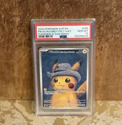 PSA 10 Van Gogh Pikachu with Grey Felt Hat SVP EN 085 Black Star Pokemon Card - Image 1