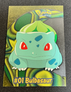 2000 Topps Pokeman “#01 Bulbasaur” TV animation edition PC2 Trading Card - Image 1