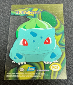 2000 Topps Pokeman “#01 Bulbasaur” TV animation edition PC2 Trading Card - Image 2