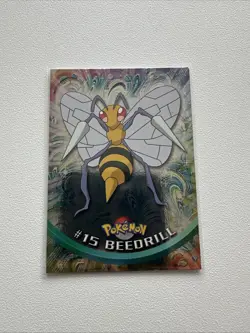 Topps Trading Card Pokemon #15 Beedrill Holo Rare NM - Image 1