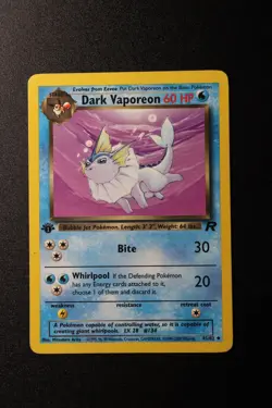 Pokemon Card - Dark Vaporeon Team Rocket 1st Edition 45/82 Unlimited Ungraded - Image 1