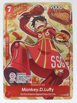 Monkey.D.Luffy P-080 Bandai Card Games Fest 24-25 Near Mint NM - Image 1