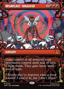 Broadcast Takeover * Showcase FOIL * - TMT Teenage Mutant Ninja Turtles - Image 1