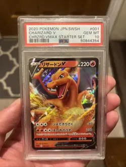 2020 Pokemon JPN SWSH 001/021 Charizard V Starter Set PSA 10 - Image 1