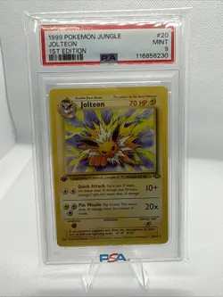 1999 Pokemon Jungle 1st Edition Jolteon #20 PSA 9 - Image 1