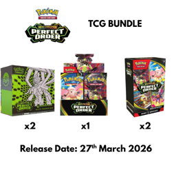 PRESALE Pokemon Perfect Order Bundle (1 Booster Box 2 ETB’s & 2 Booster Bundles) - Image 1