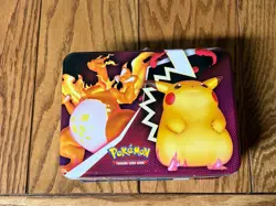 Empty Pokemon TCG Collectible Tin: Pikachu Charizard Rare Storage - Image 1