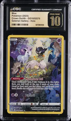 2023 POKEMON CROWN ZENITH: GALARIAN GALLERY #GG10 MEW CGC 10 - Image 1