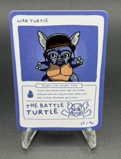 Pokedoodles War Turtle 25/90 - Pokemon Wartortle Fan Art Card - Image 1
