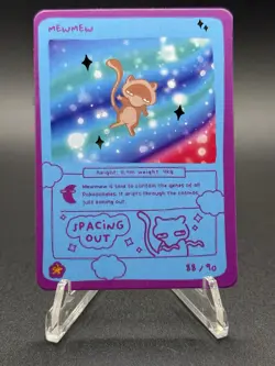 Pokedoodles Mewmew 88/90 - Rare - Pokemon Mew Fan Art - Image 2