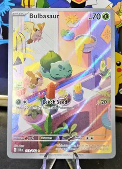 Pokemon TCG 🍁 Bulbasaur 143/142 Sv07: Stellar Crown Illustration Rare IR NM/M - Image 1