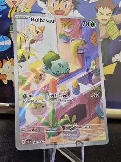Pokemon TCG 🍁 Bulbasaur 143/142 Sv07: Stellar Crown Illustration Rare IR NM/M - Image 2