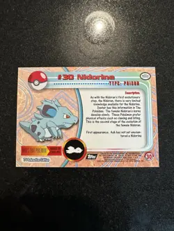 1999 Topps Pokemon T.V. Nidorina #30 Foil BLACK TOPPS LOGO - Image 2