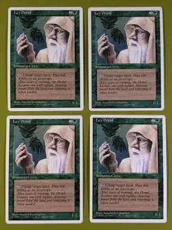 Ley Druid x4 Fourth Edition 4th 4x Playset Magic the Gathering MTG - Image 1