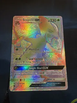 Pokemon Sceptile GX 216/214 Sm-Lost Thunder Secret Rare Full Art Holo HP 230 - Image 1
