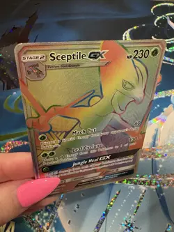 Pokemon Sceptile GX 216/214 Sm-Lost Thunder Secret Rare Full Art Holo HP 230 - Image 4