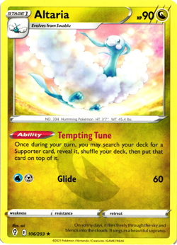 Altaria 106/203 Evolving Skies Rare Near Mint Pokemon DNA GAMES - Image 1