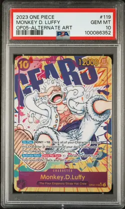 One Piece Monkey D. Luffy Alt Art OP05-119 PSA 10 English - Image 3