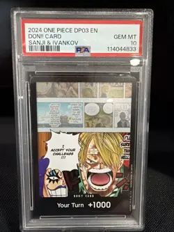 2024 - One Piece - DP Set Vol. 3 EN Don Card!! - Sanji & Ivankov PSA Gem Mint 10 - Image 1
