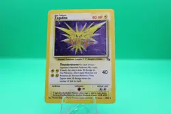 Zapdos 15/62 Fossil Rare | WotC 2000 | Heavy Play HP | Vintage Pokemon Card - Image 1