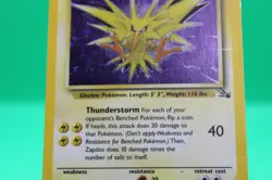 Zapdos 15/62 Fossil Rare | WotC 2000 | Heavy Play HP | Vintage Pokemon Card - Image 3