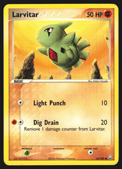 Larvitar 63/109 EX Team Rocket Returns Pokemon Card MP - Image 1