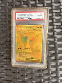 Mega Charizard X ex GEM MT Mega Hyper Rare PSA 10 2025 Pokemon PFL EN #130 - Image 3