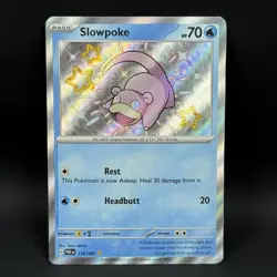 Pokemon Slowpoke 116/091 NM Shiny Paldean Fates - Image 1