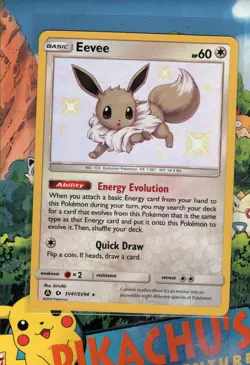 Pokemon TCG Eevee SV41/SV94 Sun & Moon Hidden Fates Shiny Vault NM/M - Image 1