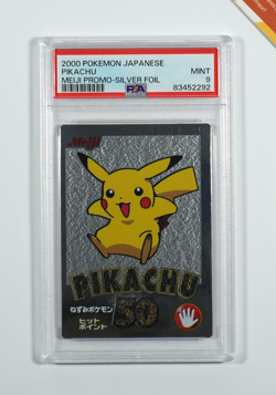 Pokemon PSA 9 Pikachu Silver Foil Meiji Promo 2000 Japanese - Image 1