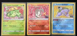 Pokemon: Radiant Blastoise, Charizard, Venusaur Pokemon Go Set English - NM - Image 1