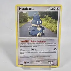 Munchlax Rare 33/130 Diamond & Pearl 2007 Pokemon Trading Card Nintendo - Image 1