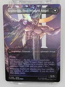 FOIL MISPRINT Sephiroth, Fabled SOLDIER 0382 Borderless Final Fantasy Pack Fresh - Image 2
