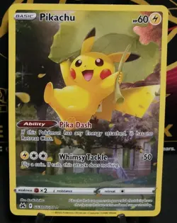 Pokemon Pikachu Holo Ultra Rare Card GG30/GG70 Crown Zenith Galarian Gallery - Image 1