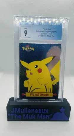 1999 Pokemon Topps Pikachu Third Print Silver Foil CGC 9 - Image 1