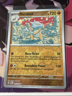 Marowak 105/165 Rare Reverse Holo SV: Scarlet & Violet 151 Pokemon NM - Image 1