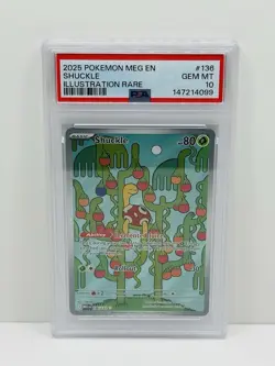 🔥2025 POKEMON MEG EN-MEGA EVOLUTION ILLUSTRATION RARE #136 SHUCKLE PSA 10!🔥 - Image 1