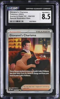 Giovanni's Charisma *CGC 8.5* Special Illustration Rare *151* #204 * Pokemon - Image 1