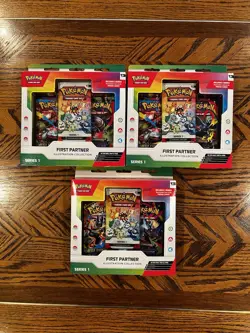 Pokemon TCG First Partner Illustration Collection Series 1 Boxes Lot Of 3 - Image 1