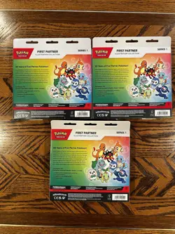 Pokemon TCG First Partner Illustration Collection Series 1 Boxes Lot Of 3 - Image 2