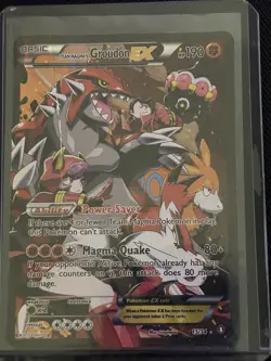 Pokemon TCG Team Magma's Groudon EX Holo Rare 15/34 HP - Image 1