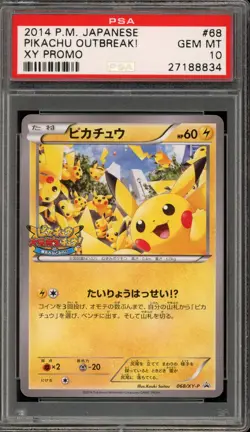 Pokemon Pikachu Outbreak! Japanese Promo 068/XY-P PSA 10 Gem Mint - Image 1