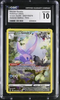 CGC Gem Mint 10: Hisuian Goodra (GG21/GG70) Pokemon Crown Zenith (EN) - Image 1