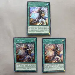 3X Yugioh Soul Servant MINT LDS3-EN095 Limited Edition Secret Rare 3X PLAYSET - Image 1