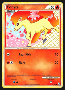 Ponyta 72/102 HS Triumphant Pokemon Card LP - Image 1