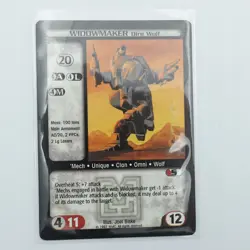 BattleTech CCG Trading Card Game Widowmaker Dire Wolf vintage single card - Image 1