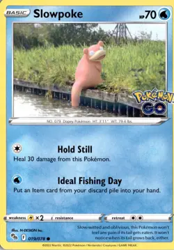 Slowpoke 019/078 Pokemon GO Pokemon Card TCG - Image 1