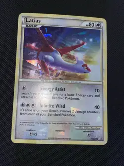 Pokemon Latias HGSS10 Cracked Ice Holo Promo Basic HP HGSS Pokemon TCG Card - Image 2